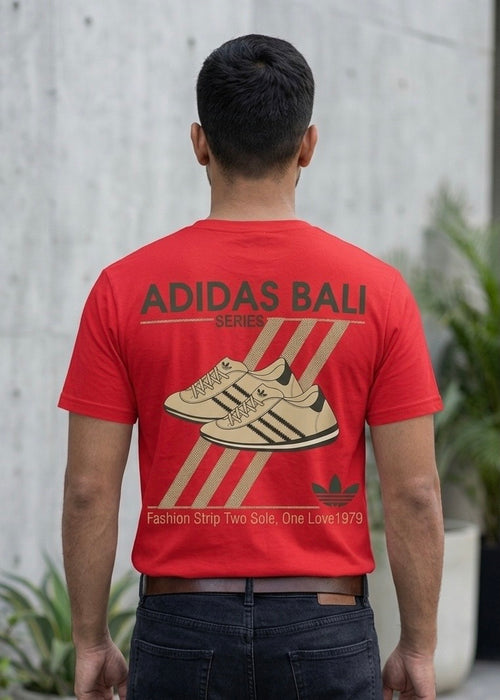"ADIDAS BALI" Oversized Graphic Print T-Shirt For Men
