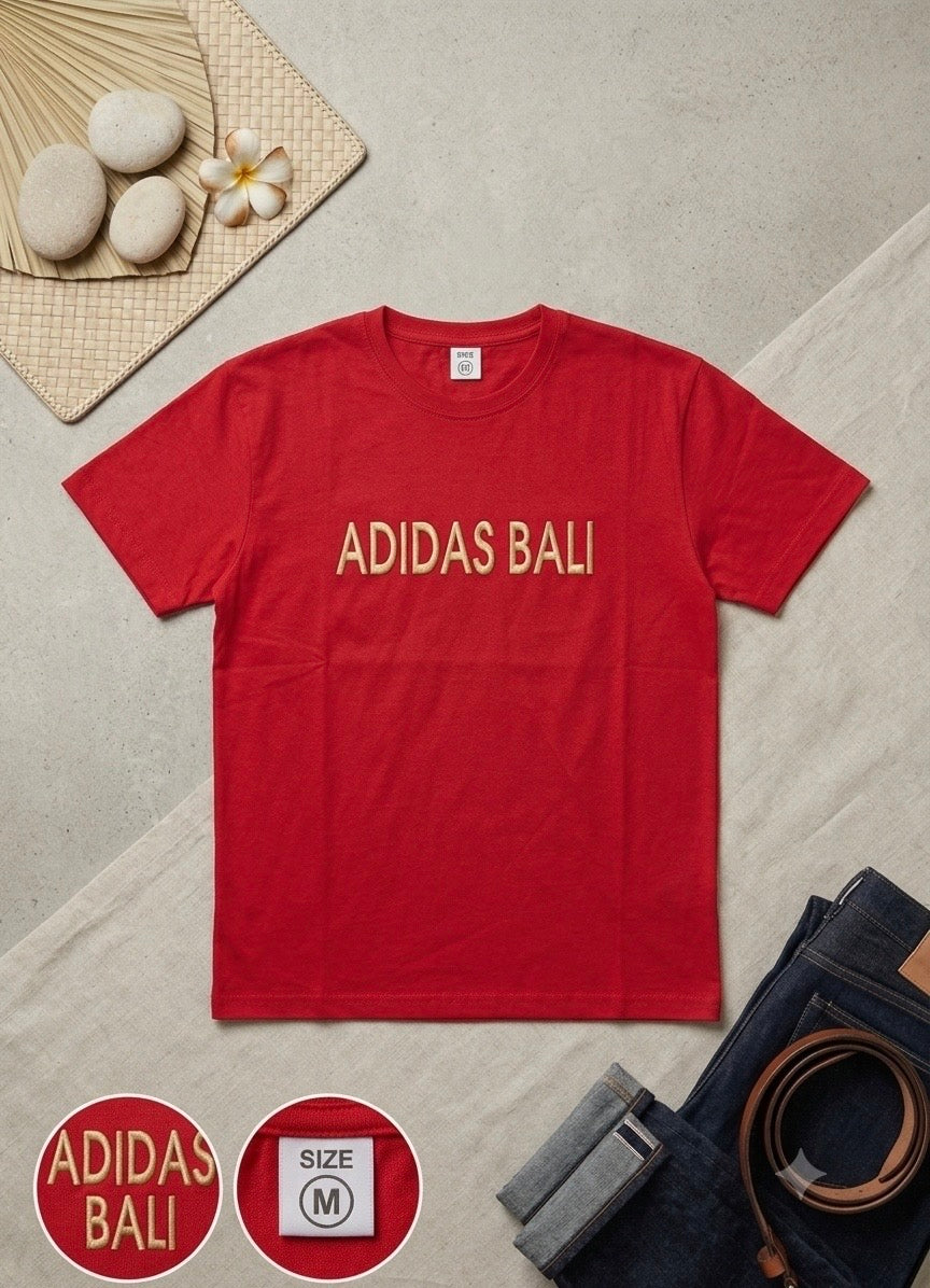 "ADIDAS BALI" Oversized Graphic Print T-Shirt For Men